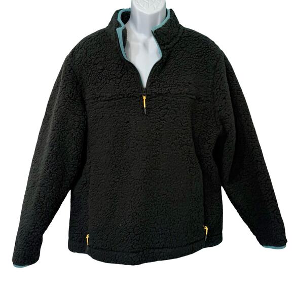 Chubbies Black The Night Fleece 1/4 Quarter Zip Warm Pullover Sweatshirt Size L - Picture 2 of 12